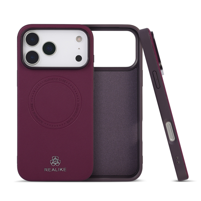 Custom Logo Woven Texture Magnetic Phone Case for iPhone 17 16 Pro Max Wireless Charging Shockproof OEM Wholesale Case