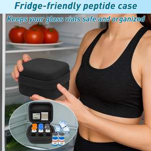 กล่องเก็บของพกพาขนาดเล็ก 9 ช่อง ทำจากวัสดุ EVA น้ำหนักเบา ขนาดมาตรฐาน 10 มล. 9 ช่อง ใส่ขวดเปปไทด์ ขวดอินซูลิน ได้ ใช้สำหรับเดินทาง - Product Image 5