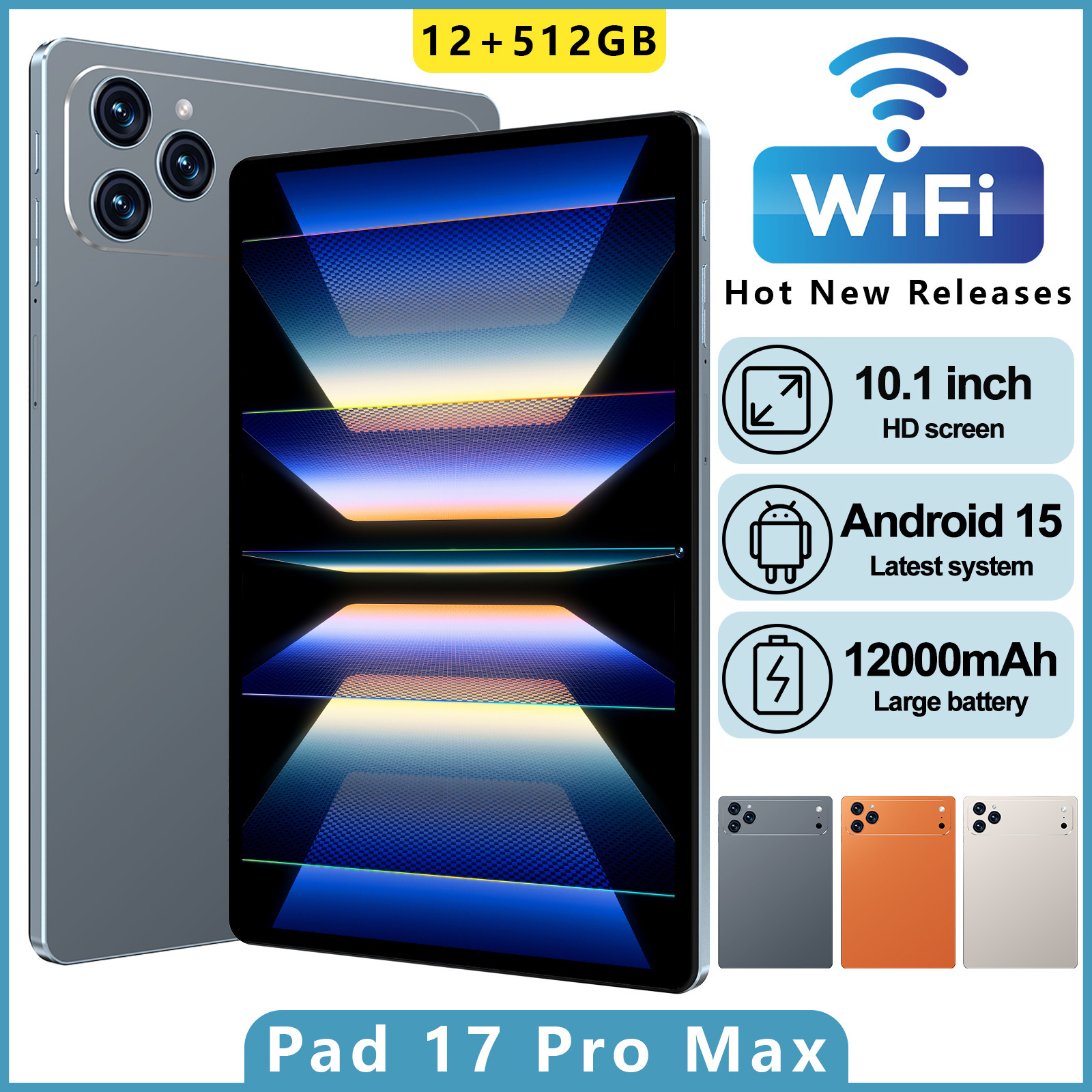 New Pad 17ProMax Cross-border 10.1inch Android Tablet Computer MTK