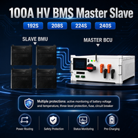 Boîtier de contrôle haute tension JKESS 100A HV BMS Master Slave 16S pour racks de batteries avec équilibreur actif 80-1000V CAN RS485 WiFi