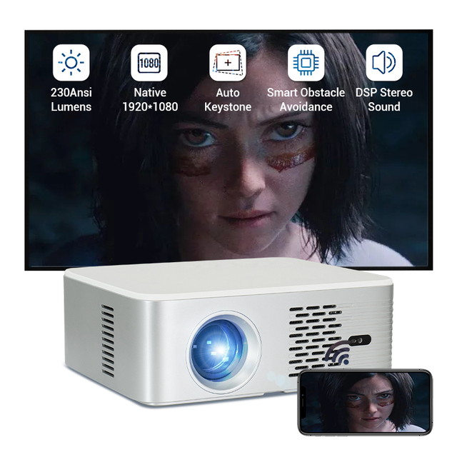 Hotack Wholesale L003AQ LCD 1080p Beamer Full HD Video Proyector Home Cinema Smart Phone Projector Mini Projector 4K