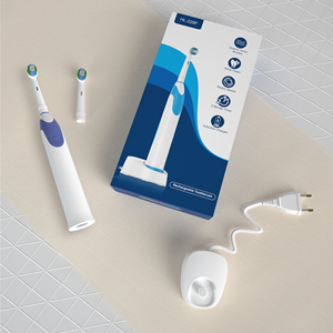 Spazzolino elettrico <span class=keywords><strong>ricaricabile</strong></span> per adulti con 3 modalità e 2 minuti promemoria compatibile con orale-<span class=keywords><strong>b</strong></span> - Product Image 4
