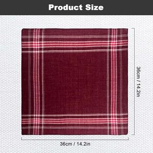 Lot de 12 mouchoirs de poche en polyester pour homme, 36*36cm, rayés, pour style et confort - Product Image 3
