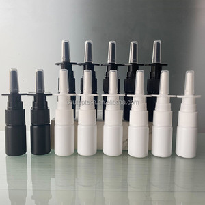 En Stock 10ml HDPE Sólido Negro Blanco Vacío Plástico Mini Nasal <span class=keywords><strong>Spray</strong></span> <span class=keywords><strong>Botella</strong></span> Con 18/410 Nasal Fine Mist Sprayer - Product Image 1
