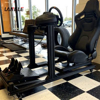 Cabina de Simulación de Carreras Simple e Inteligente, Negra, Marcos 4040 4080, Juego de Conducción de Automóviles, Simulador de Carreras, Asiento de Carreras, Simulador de Cabina