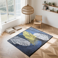 Tapis de Sol en Velours Cristal Abstrait Polyester 3D Léger Style Luxe Tapis de Sol Chambre Chevet Maison Complète Salon Décoration Canapé