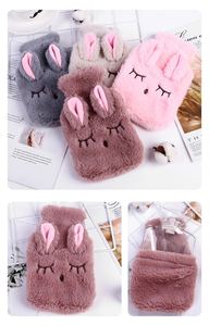 <b>Cute</b> Plush Sustainable Stress Pain Relief Therapy <b>Hot</b> <b>Water</b> <b>Bottle</b> Bag Rabbit Cover Removable Washable <b>Water</b>-Filling - Product Image 4