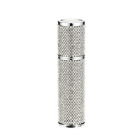 Botol Parfum Silinder Kaca Berhias Rhinestone Laris Manis untuk Makeup, Perjalanan, Botol Semprot Mini Portabel 5ML Grosir