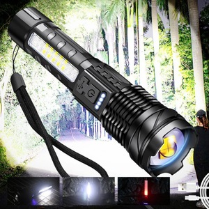 Công suất cao 10000 lumens Torch ánh sáng Cắm trại Có thể sạc lại nhôm Zoomable XHP50 <span class=keywords><strong>COB</strong></span> Led đèn pin - Product Image 3