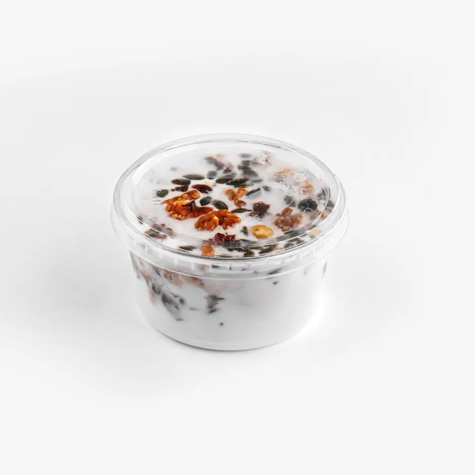 Cina fornitura all'ingrosso personalizzato monouso insalata di frutta vegetale trasparente PET in plastica tazza da Dessert di frutta