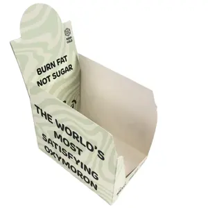 Kotak penghitung titik atas penjualan kardus kustom kotak tampilan Pdq Supermarket kotak kertas tampilan untuk toko ritel