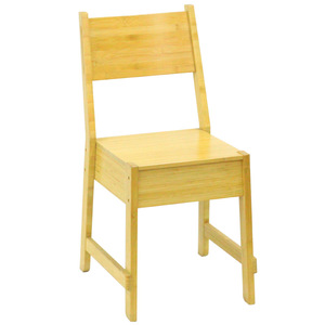 Chinese-style backrest chair, small wooden chair, <b>bamboo</b> dining table chair, household chair with square <b>stool</b>, non-solid wood - Product Image 4
