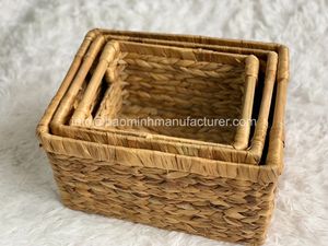 Jacinto de agua decorativo Juego de 3 Cestas de almacenamiento de baño pequeñas Accesorios de cocina de fábrica - Product Image 3