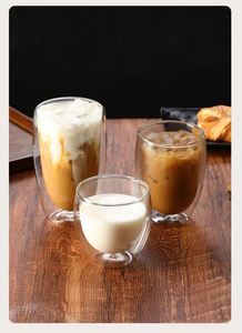 Taza de Café de Doble Pared de Vidrio Borosilicato, Libre de BPA, Resistente al Calor, con Tapa y Pajita Aislante, Apta para Lavavajillas, para Bebidas Frías/Calientes - Product Image 3