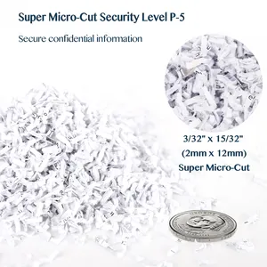 WOLVERINE 8-Sheet Super Micro Cut High Security Level P-5 Ultra Quiet Paper/Credit Card Home Office Shredder SD9101 Black