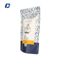Emballage Pochette Zip Imprimée Sur Mesure pour Sachets de Thé Compostable Biodégradable Qualité Alimentaire Papier Kraft Doypack Boisson