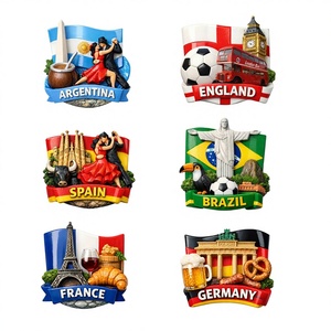 Nouveaux Aimants de Réfrigérateur Magnétiques 2026 : Style Athlétique Créatif, Aimants 3D Personnalisés sur le Thème du <span class=keywords><strong>Voyage</strong></span>, Provenant de Diverses Nations du Monde - Product Image 2