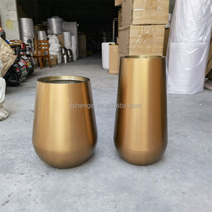 Florero inferior <span class=keywords><strong>de</strong></span> acero inoxidable <span class=keywords><strong>de</strong></span> doble color <span class=keywords><strong>de</strong></span> moda moderna europea <span class=keywords><strong>para</strong></span> decoración <span class=keywords><strong>de</strong></span> interiores Maceta <span class=keywords><strong>de</strong></span> metal elegante <span class=keywords><strong>para</strong></span> su hogar - Product Image 5