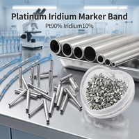 Anneau médical radiopacte en Platine Iridium Pt90Ir10, taille personnalisable pour composant d'implant de stent ou de cathéter