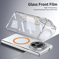 Étui de protection magnétique de luxe à protection intégrale 360° en aluminium + PC pliable avec protection d'écran intégrée pour Honor Magic