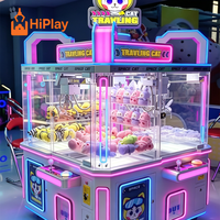 Machine à griffes carrée à monnayeur pour 4 joueurs, pour peluches et cadeaux, usage commercial pour centres de divertissement et centres commerciaux