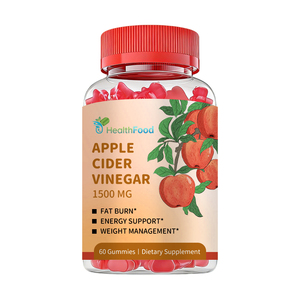 Gummies Détox au Vinaigre de Cidre de Pomme Bio Ultra Efficaces ACV Brûleur de Graisse Pur Vegan Stimulant Métabolisme 1500mg - Product Image 1