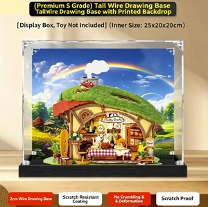 Boîte de présentation en acrylique transparente personnalisée, étui de rangement anti-poussière pour la maison miniature à assembler <span class=keywords><strong>Rolife</strong></span> Fluffy Forest Party DIY - Product Image 6