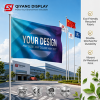 Qiyang çin fabrikaları toptan 3x5ft çift taraflı baskılı bayrak açık 3x5 özel bayrak