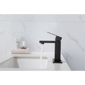 DB White Single Handle <b>Bathroom</b> <b>Faucet</b> with Waterfall Spout Vanity Sink <b>Accessory</b> - Product Image 5