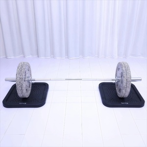 Tapis d'haltères de fitness Tampon en caoutchouc Plate-forme d'haltérophilie Empêcher la barre de rouler Tampon de choc arbell domestique - Product Image 1