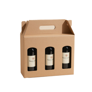 Premium Customized Gable Paper Carrier <b>Boxes</b> with Handle and Window for Bottles Cafe Bakery Donuts Takeaway Packaging OEM/ODM - Product Image 1