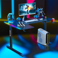 Master Series Height Adjustable Electric Office/Gaming Desk with L-shaped Desktop for Superior Gaming Performance
