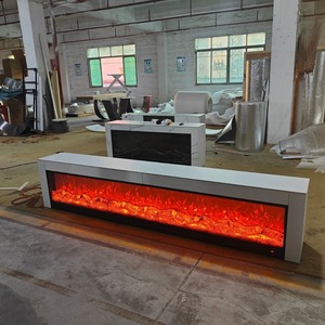 Furnitur ruang tamu <span class=keywords><strong>MDF</strong></span> besar penyangga TV kayu Modern mewah baru dengan perapian untuk kabinet TV - Product Image 4