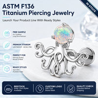 JiaXin ASTM F136 Titane de qualité implantable, Stud Labret à filetage interne, Bijou corporel en Zircon Cubique pour Cartilage, Tragus, Hélix, Conch