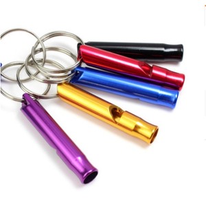 Outdoor Survival Whistle Aluminum Alloy Multi Color Keychain Durable EDC Gear For Running Sports - Product Image 5