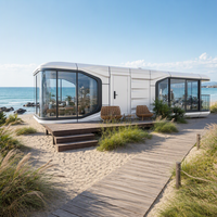 Maison mobile préfabriquée écologique Apple Cabin, assemblage rapide, structure en acier, maison modulaire en capsule, chambre à coucher, Airbnb, village de villégiature