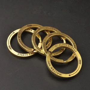 Renhui Đồng Nhẫn Zink Lớn Lớn Phẳng Dây Chia Phụ Kiện Keyring Vòng Chìa Khóa Kim Loại Tùy Chỉnh Móc Khóa Móc Chìa Khóa - Product Image 1