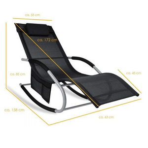 Garden Patio Outdoor Metal Leisure Lounger Chair Indoor U Shape Sun Lounger Patio Chaise Lounger - Product Image 2