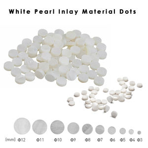 Taomi NAOMI — perle blanche naturelle avec incrustation de coquille de perles, doigt, points pour guitare, <span class=keywords><strong>basse</strong></span>, Ukulele Banjo, perle blanche - Product Image 3