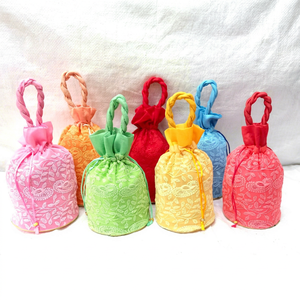 Bolso de muñeca de cuero Vintage étnico hecho a mano con bordado perla moneda satén para fiestas de boda bolsa de regalo de devolución de Navidad - Product Image 1