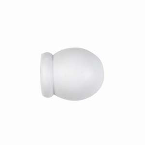 IDEAS WOOD LINE - Ensemble de 2 extrémités de rideaux sphériques blancs - Product Image 1