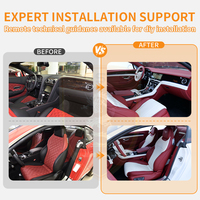 Kit de conversion d'intérieur de voiture en cuir véritable de luxe, style ancien vers nouveau, pour Bentley Continental GT, sièges, tableau de bord, panneau de porte