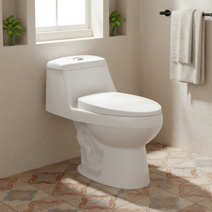 Offre Spéciale Vente en Gros Toilettes Céramiques Économiques pour Salle de Bain, WC Monobloc à Double Chasse d'Eau - Product Image 1