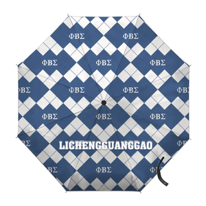 Nouvelles Sisters Will : Parapluie Automatique Personnalisable avec Motif Damier Alphabet Grec, Protection Solaire, Coupe-Vent, Toutes Saisons - Product Image 6