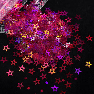 7mm coloré paillettes en vrac Paillettes étoiles holographique creux Nail Art manucure décoration de mariage fournitures de fête promotionnelles - Product Image 3