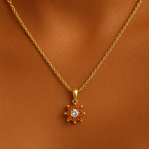 Pendentifs de pierres de naissance florales |   Charmes en acier inoxydable plaqué or 18 carats avec zircone cubique pour la fabrication de bracelets, colliers et autres bijoux DIY - Product Image 6
