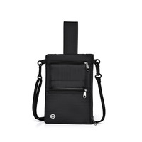 Sac de voyage multifonctionnel unisexe RFID, porte-passeport, porte-documents, porte-cartes, porte-tickets, pochette pour téléphone portable