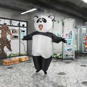 Disfraz de Panda inflable de cuerpo completo para padres e hijos, ropa de Cosplay divertida para Halloween, mascota que camina - Product Image 2