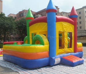 Castillo hinchable de Oriente 5n1, combo hinchable con tobogán y obstáculos - Product Image 3
