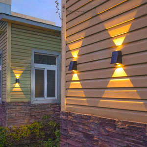 Wason IP65 không thấm nước năng lượng mặt trời dẫn ánh sáng tường trang trí sân vườn cảnh quan cho hàng rào Patio chiếu sáng bầu không khí chiếu sáng - Product Image 4